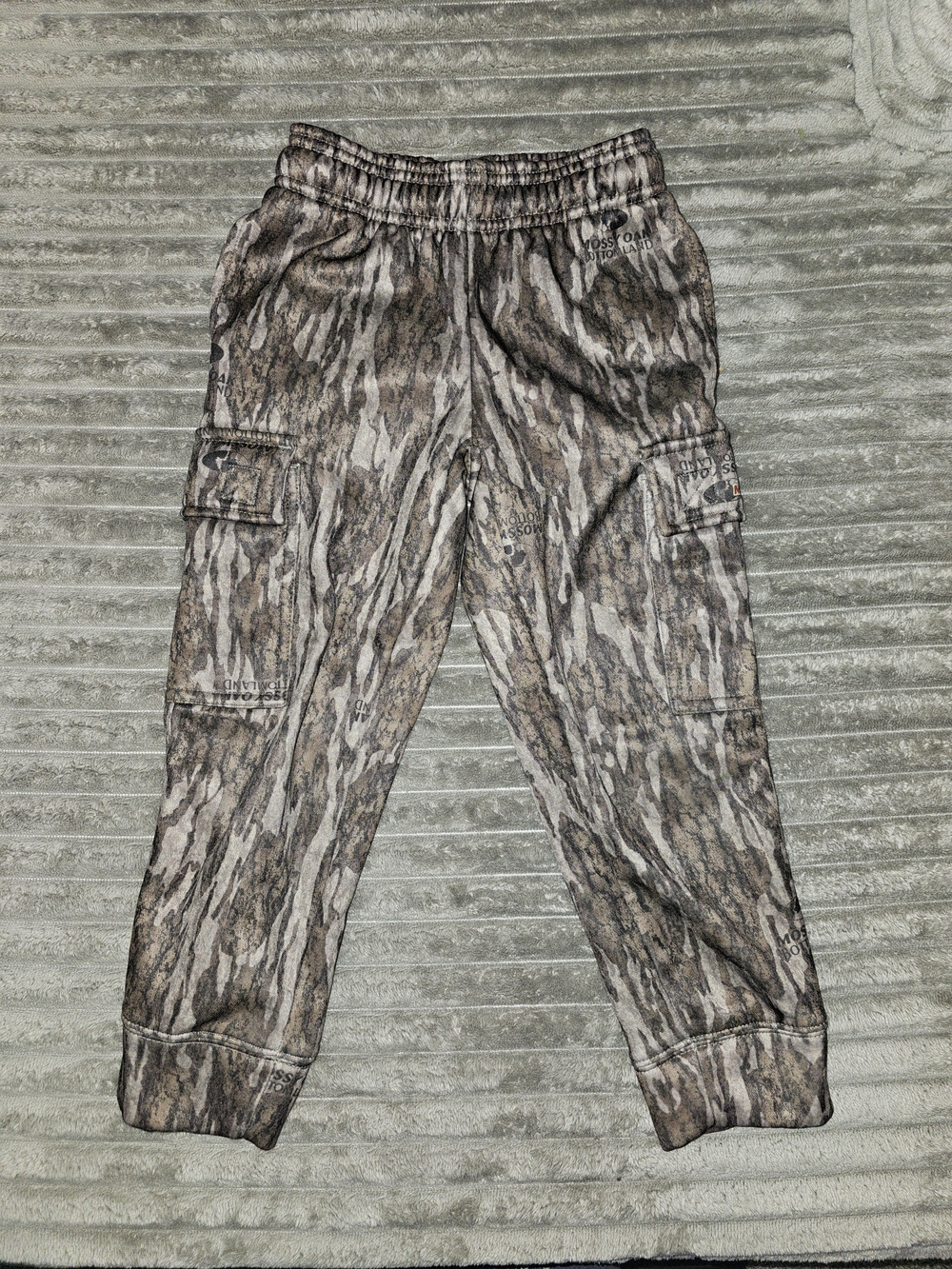 Mossy Oak Camo Cargo Joggers - Brown Gray Tree Bark Print - KD2